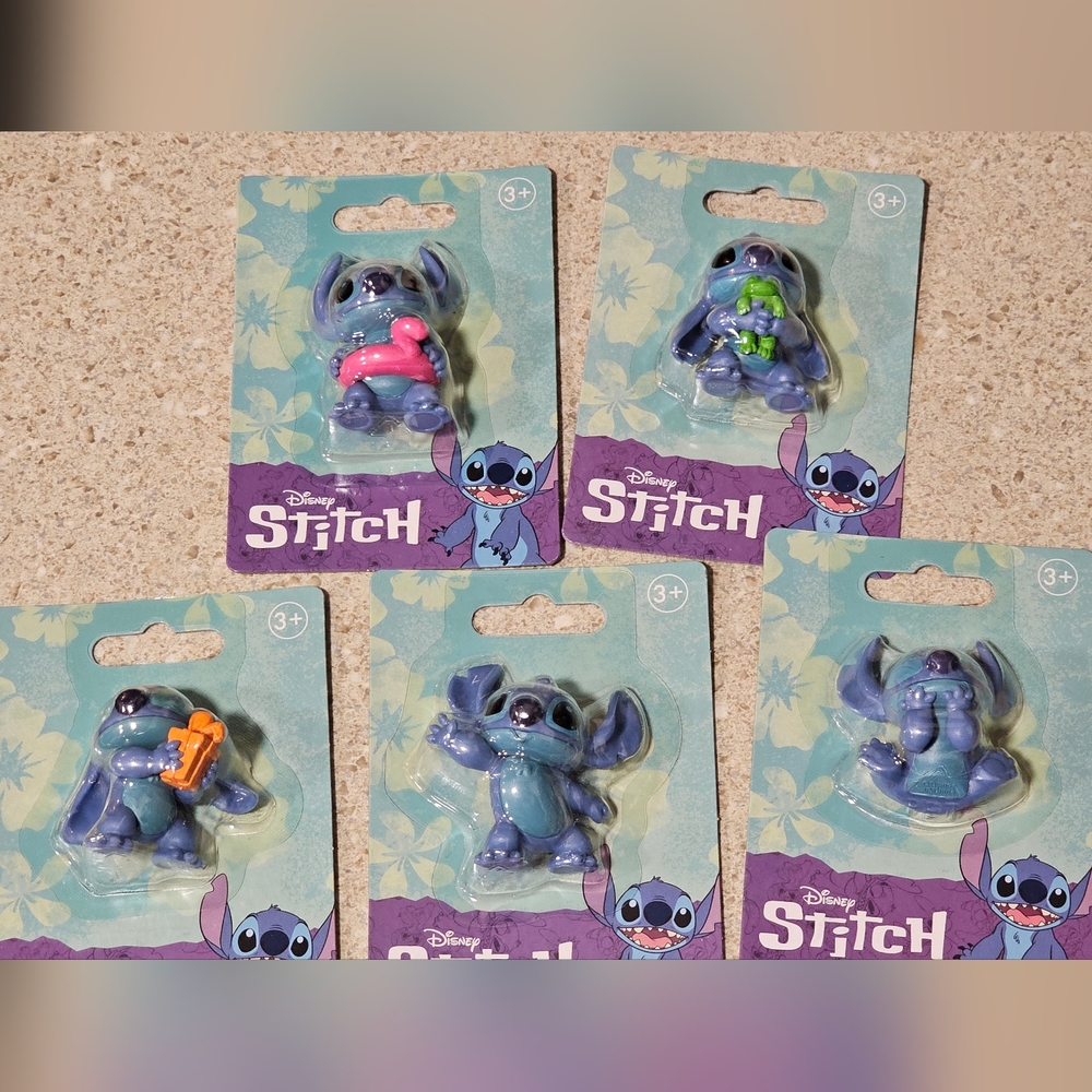 Complete set of 5 Disney Stitch Micro Figures